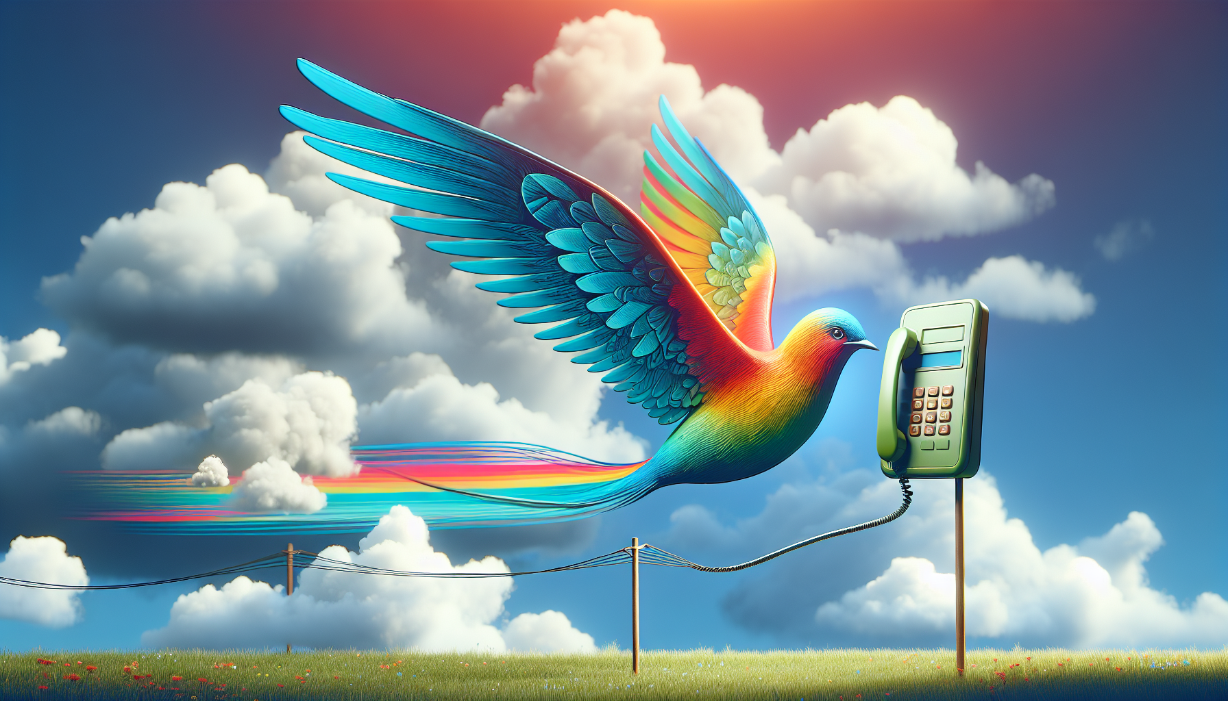 a phone bill with wings flying away