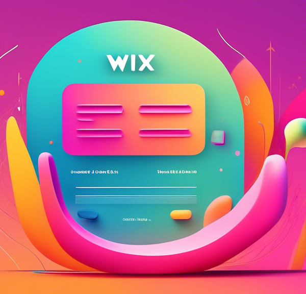 A sleek contact form on a website, with the Wix logo in the corner.