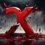 Here is a DALL-E prompt for an image relating to the article title Google Calendar Experiences Widespread Outage:nnSurreal digital art of a giant red X or error symbol crashing down on top of a physic