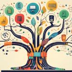 An effective DALL-E prompt for an image relating to the article title How to Create and Manage a Zoho Knowledge Base could be:nnA digital illustration showing a stylized tree of knowledge, with the tr