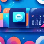 DALL-E Prompt: A digital illustration showing a calendar app icon with the Zoom logo integrated into it, set against a blue background with abstract shapes and lines representing digital connectivity
