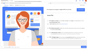 Create an image showing a step-by-step guide for optimizing images for a Google Business Profile: a computer screen displaying a Google Business Profile, someone adjusting image settings on a photo ed