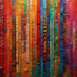 A large language model weaving a colorful tapestry of words.