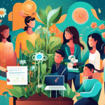 Create an illustration depicting the concept of AI ownership, showing a diverse group of people and organizations collaboratively holding and nurturing a blooming, vibrant LLM (Language Learning Model