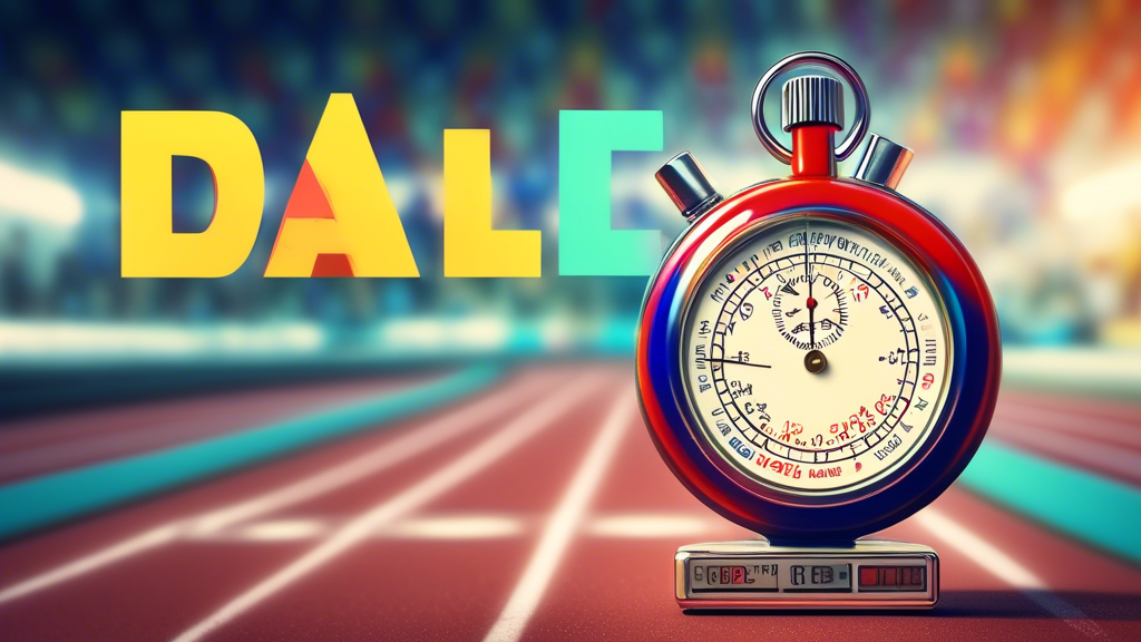 DALL-E prompt: A vintage stopwatch sits on a racetrack starting block, with a crowd of excited spectators in the blurred background and the words Ready, Set, Go! overlaid in bold, colorful text.