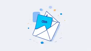 DALL-E Prompt:nA clean and minimalistic illustration featuring a blue envelope with an @ symbol, representing email, next to a price tag with a low dollar amount, all set against a white background, c