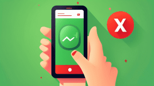 DALL-E Prompt: A hand holding a smartphone with a phone number displayed on the screen, surrounded by a green checkmark and a red X symbol, representing the pros and cons of using phone numbers for ve