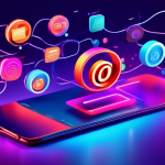 Prompt: A 3D illustration showing various communication icons like phone, message bubble, video camera, and email, connected by glowing lines and orbiting around the Twilio logo, all set against a fut