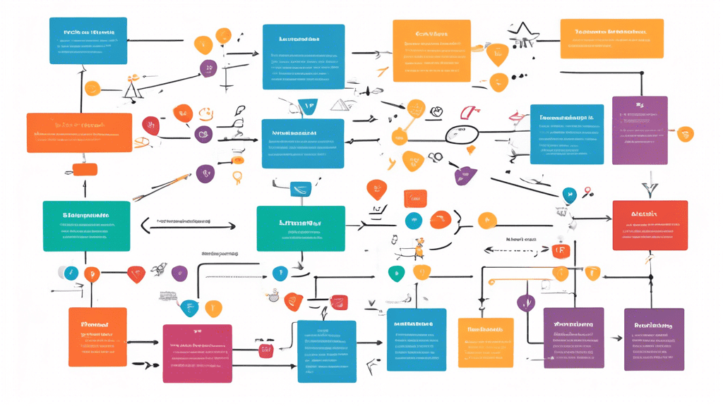 Create an image of a clear, colorful flowchart that explains a simple process step-by-step. The flowchart should have easily readable text, distinct shapes for each step (e.g., rectangles for actions,