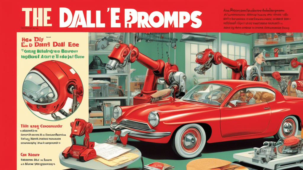 Here are some DALL-E prompts inspired by a Consumer Reports Car Buying Guide theme, going from literal to more conceptual:nn**Literal:**nn* **A vintage Consumer Reports magazine cover with a red car on the cover and the title 'Car Buying Guide'.** n* **A robotic arm holding a magnifying glass inspecting a shiny new car on an assembly line. The words 'Consumer Reports' are visible on the robot.**nn**More Conceptual:**nn* **A chaotic intersection with cars of all shapes and sizes, each with a price tag floating above it. A single figure stands in the middle, overwhelmed by choice.**n* **A giant checklist hovering over a suburban neighborhood, each item on the list representing a feature of a car. Families are gathered around, looking up at the list.**n* **A metaphorical representation of car research: a winding road made of paper documents, with a magnifying glass at the start and a shiny new car key at the finish line.**nn**Adding Style:**nnYou can further tailor these prompts by specifying an art style:nn* **Add in the style of Norman Rockwell for a classic Americana feel.**n* **Add in a futuristic cyberpunk style for a tech-focused interpretation.**n* **Add using only car parts for a unique, abstract image.**nn**Remember:** Be specific and descriptive in your prompts to guide DALL-E towards the image you envision!