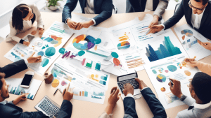 Create an image that illustrates the concept of building customer value. Include a diverse group of business professionals collaborating around a conference table filled with charts, graphs, and strat