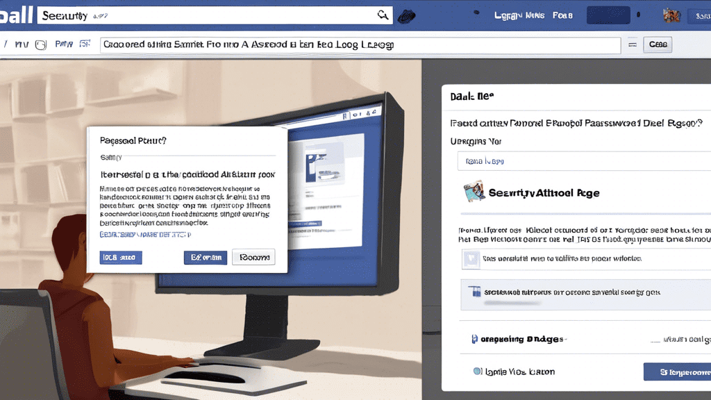 A DALL-E prompt for an image related to the article title Facebook Asks Users to Enter Password in New Security Popup could be:nnA digital illustration of a concerned-looking person sitting in front o