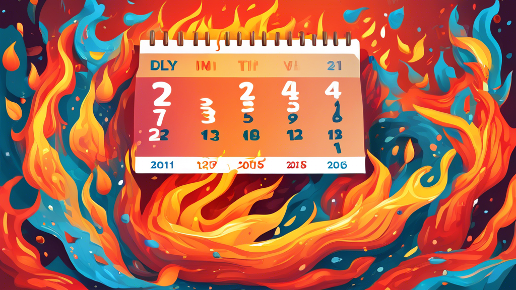 A chaotic calendar on fire with the Google logo melting away.