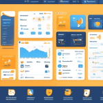 Create an image depicting a user-friendly digital dashboard titled 'HostGator Portal', showing a clean and organized interface with icons representing various website management tools like hosting, do